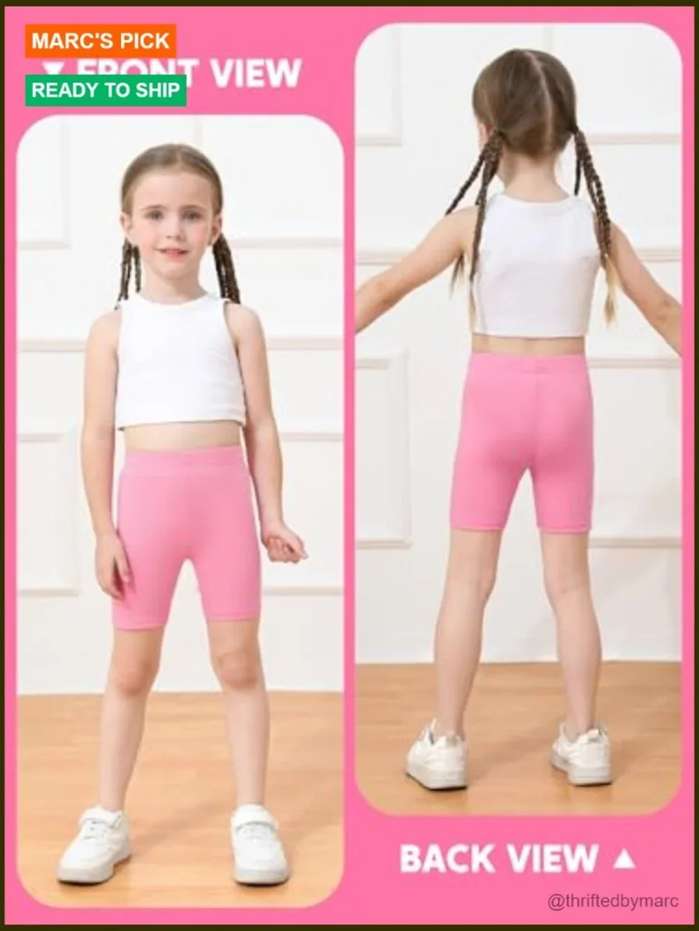 6 Pack Baby Toddler Girls Cotton Bike Shorts Soft Thickened Cartwheel Shorts